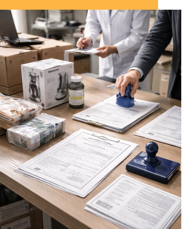 Сертификация импортных товаров от 12478 с таможенным сопровождением